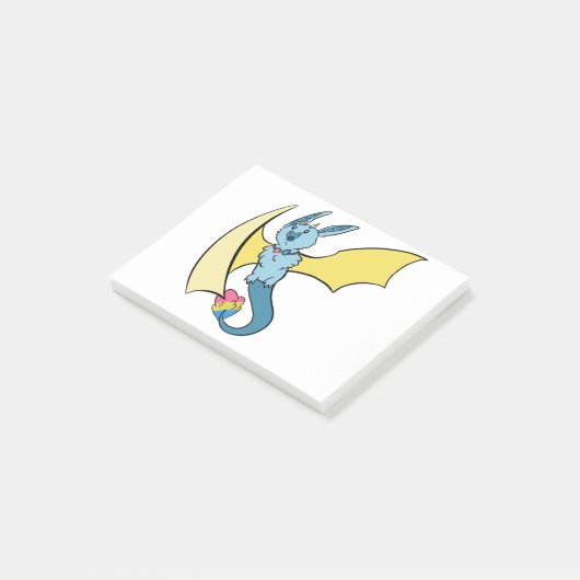 Pansexual Pride Bat Dragon Post-it Klebezettel (angewinkelt)