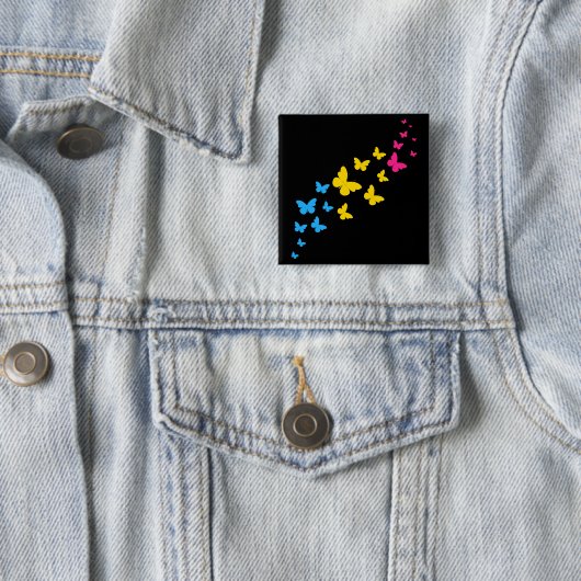Pansexual Pride Butterfly Trail Button (Beispiel)