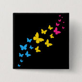 Pansexual Pride Butterfly Trail Button (Vorderseite)
