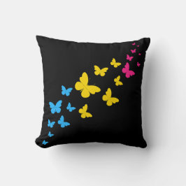 Pansexual Pride Butterfly Trail Kissen