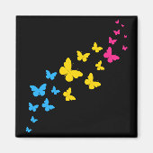 Pansexual Pride Butterfly Trail Magnet (Vorne)