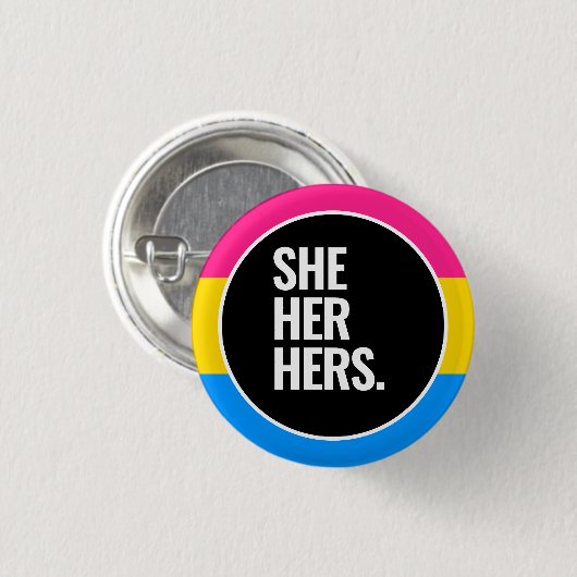 Pansexual Pride Button (Vorne & Hinten)