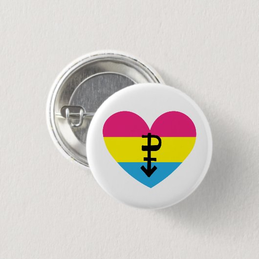 Pansexual Pride Button (Vorne & Hinten)