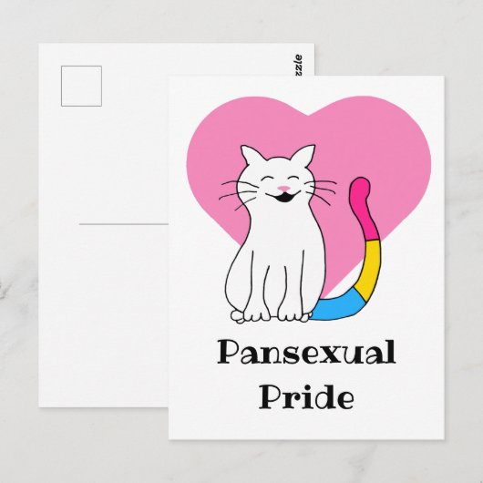 Pansexual Pride Cat Postkarte (Vorne/Hinten)