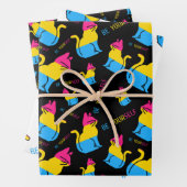 Pansexual Pride Cat - Seien Sie sich selbst Geschenkpapier Set (Beispiel)
