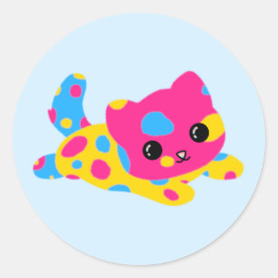 Pansexual Pride Cat Stickers