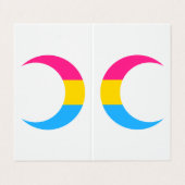 Pansexual Pride Crescent Moons Greeting Card Visitenkarten (Außenseite Aufgefaltet)