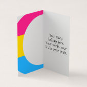 Pansexual Pride Crescent Moons Greeting Card Visitenkarten (Innenseite)