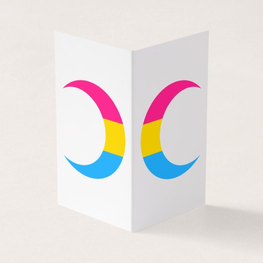 Pansexual Pride Crescent Moons Greeting Card Visitenkarten (Vorderseite)