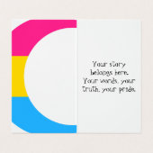 Pansexual Pride Crescent Moons Greeting Card Visitenkarten (Innenseite Aufgefaltet)