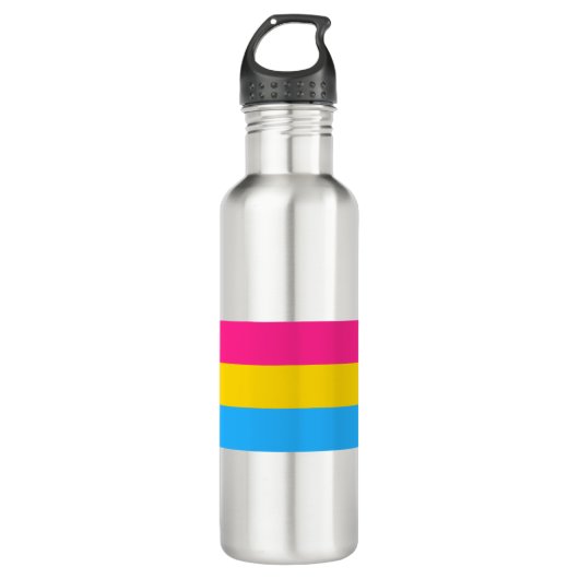 Pansexual Pride Edelstahlflasche (Vorderseite)