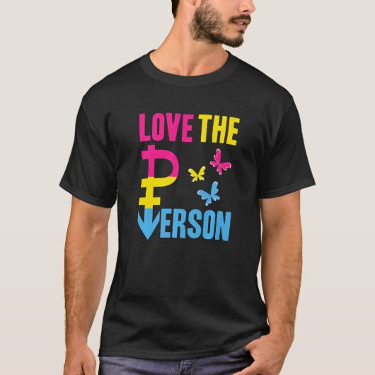 Pansexual Pride Flag Affirmation Butterfly Pan Sym T-Shirt (Vorderseite)