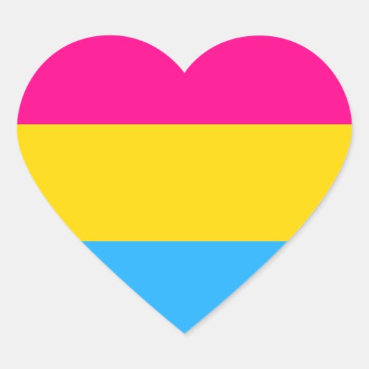 "PANSEXUAL PRIDE FLAG" Herz-Aufkleber (Vorderseite)