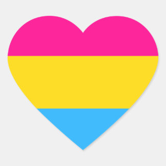 "PANSEXUAL PRIDE FLAG" Herz-Aufkleber