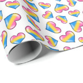 Pansexual Pride Flag Hörer Wrapping Paper Geschenkpapier (Rolleneckpunkt)