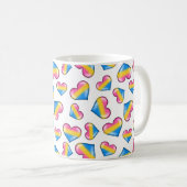 Pansexual Pride Flag Hört Kaffee Tasse (VorderseiteRechts)