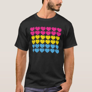 Pansexual Pride Flag Hört Liebe Niedlich Pan Flag T-Shirt