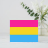 "PANSEXUAL PRIDE FLAG" POSTKARTE (Stehend Vorderseite)