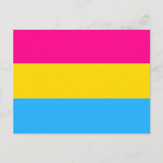 "PANSEXUAL PRIDE FLAG" POSTKARTE (Vorderseite)