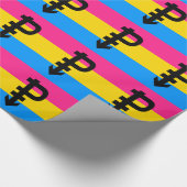 PANSEXUAL PRIDE FLAG STRIPES DESIGN -.pnng Geschenkpapier (Ecke)