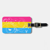 Pansexual Pride Flag Vintage Blütenblüte Gepäckanhänger (Vorderseite horizontal)