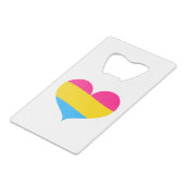 Pansexual Pride Geldbeutel Flaschenöffner (Rückseite Schrägansicht)