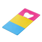 Pansexual Pride Geldbeutel Flaschenöffner (Rückseite Schrägansicht)