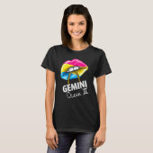 Pansexual Pride Gemini Königin Lips Flag Mai Juni T-Shirt (Vorne ganz)