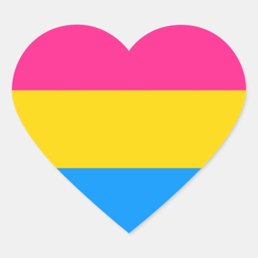 Pansexual Pride Heart Stickers (Vorderseite)