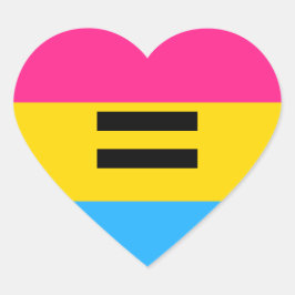 Pansexual Pride Herz-Aufkleber