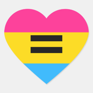 Pansexual Pride Herz-Aufkleber