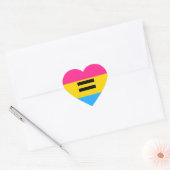 Pansexual Pride Herz-Aufkleber (Umschlag)