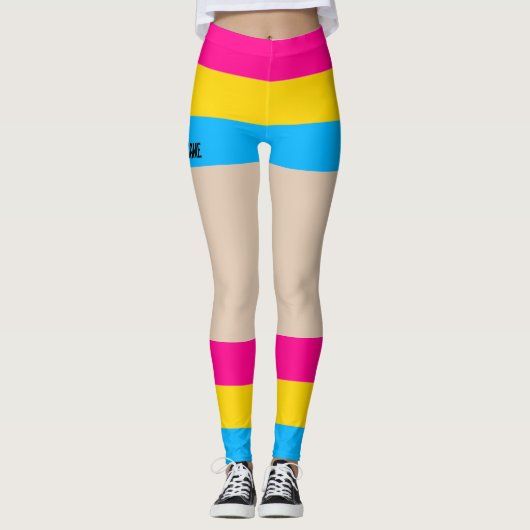 Pansexual Pride Imitate Shorts & Legs Leggings (Vorderseite)