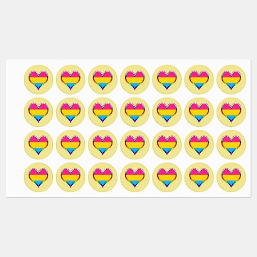 Pansexual Pride Labels Etiketten (Blatt)
