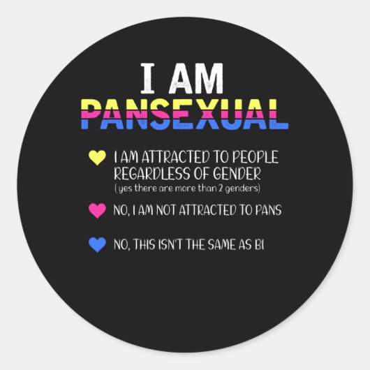 Pansexual Pride LGBT Gleiche Rechte Runder Aufkleber (Vorderseite)