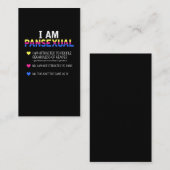 Pansexual Pride LGBT Gleiche Rechte Visitenkarte (Vorne/Hinten)