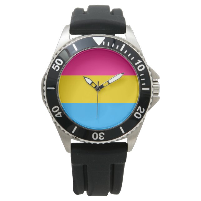 Pansexual Pride (Pan Flag) Armbanduhr (Vorderseite)