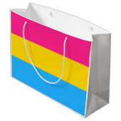 Pansexual Pride (Pan Flag) Große Geschenktüte (Rückseite Schrägansicht)