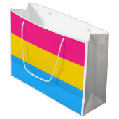 Pansexual Pride (Pan Flag) Große Geschenktüte (Vorderseite Schrägansicht)