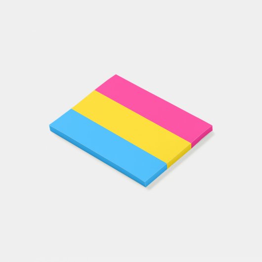Pansexual Pride Post-it Klebezettel (angewinkelt)
