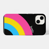 Pansexual Pride Rainbow Flag Hübsch Personalisiert iPhone Hülle (Rückseite (Horizontal))