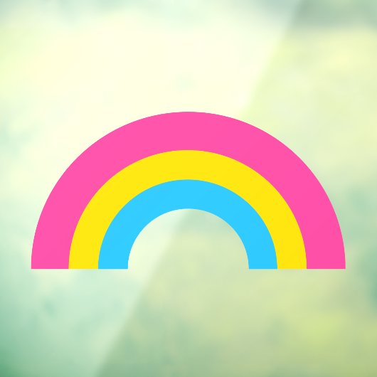 Pansexual Pride Rainbow Flag Personalisiert Fensteraufkleber (Blatt 3)