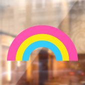 Pansexual Pride Rainbow Flag Personalisiert Fensteraufkleber (Blatt 2)