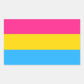 Pansexual Pride Rechteckiger Aufkleber (Vorderseite)