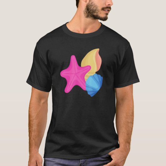 Pansexual Pride Seashells LGBTQ Pan Flag LGBTQIA+ T-Shirt (Vorderseite)