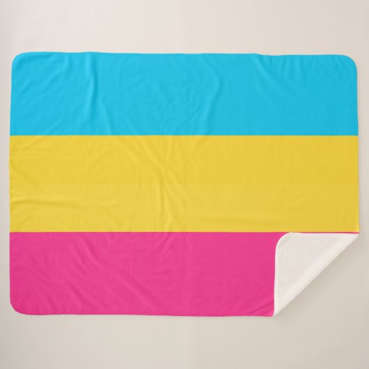 Pansexual Pride Sherpa Blanket Sherpadecke (Vorderseite (Horizontal))