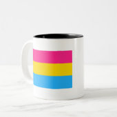 Pansexual Pride Zweifarbige Tasse (Vorderseite Links)