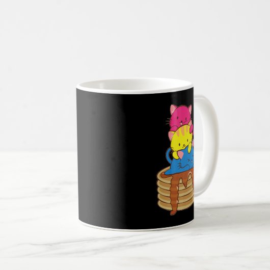 Pansexual Prilag Niedliche LGBTQ Pan Pride Kawaii Kaffeetasse (VorderseiteRechts)