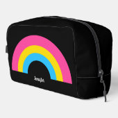 Pansexual Prilag Rainbow Personalisiert Black Waschbeutel (Rechte Ecke)