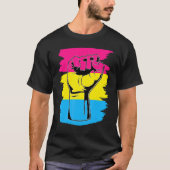 Pansexual Prix Fist Pansexuality Flag Que Pan P T-Shirt (Vorderseite)